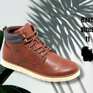 Maxwell Brown High Top Lace Up Boots by Goodfellow & Co - Brown - NWOB